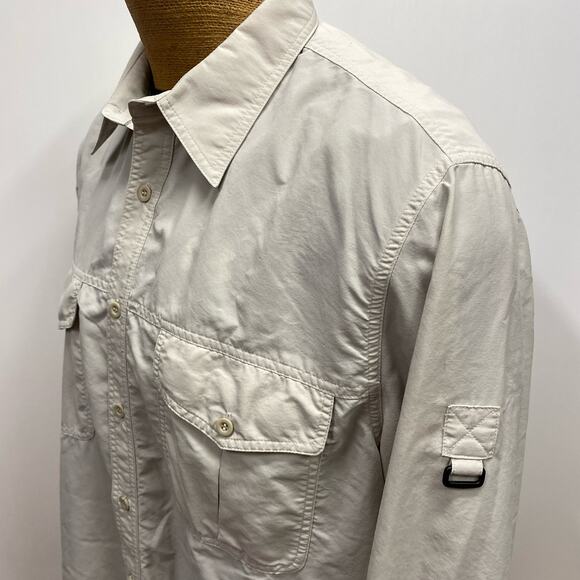 Tilley Endurables Nanotex Comfort Vented Roll Sleeve Men's XL Khaki Button Shirt - Picture 3 of 9